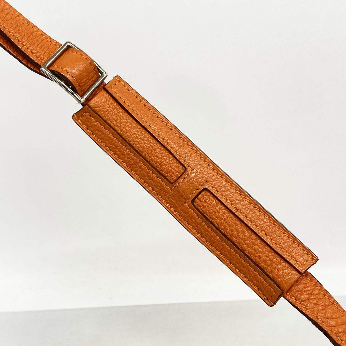 【6kd4863】エルメス ショルダーバッグ ベルランゴPM トリヨンクレマンス オレンジ シルバー金具 □E刻印【中古】レディース