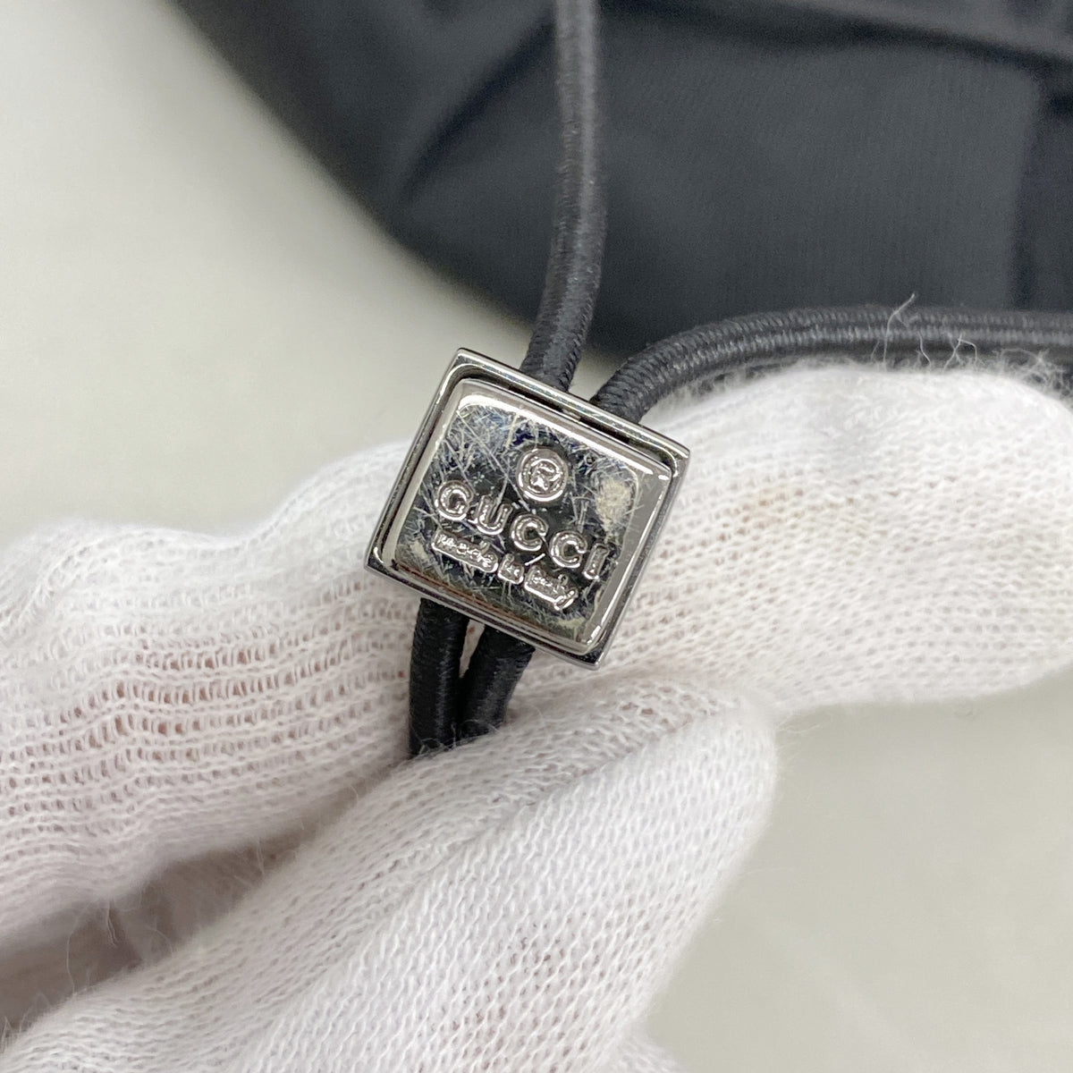 【6kd4865】グッチ ウエストバッグ シェリーライン 122350 ナイロン ブラック シルバー金具【中古】メンズ レディース ユニセックス