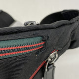 【6kd4865】グッチ ウエストバッグ シェリーライン 122350 ナイロン ブラック シルバー金具【中古】メンズ レディース ユニセックス