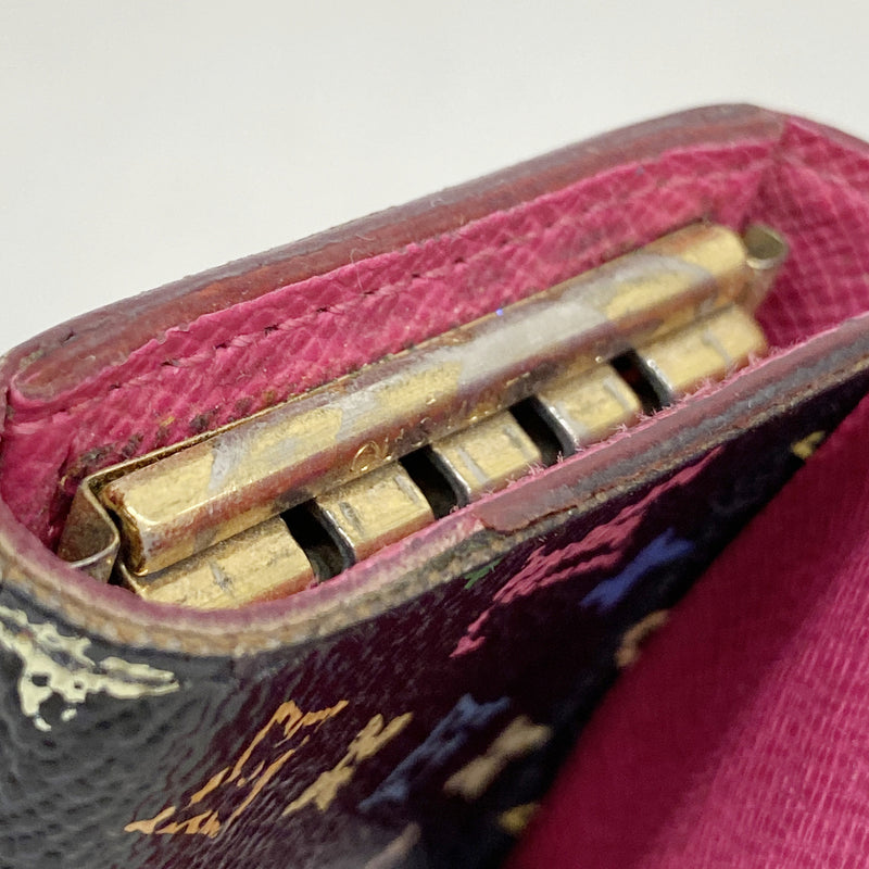 【6kd4879】ルイヴィトン キーケース モノグラム・マルチカラー ミュルティクレ4 M93732 ノワール/グルナード 【中古】レディース
