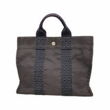 【6kd4883】エルメス トートバッグ エールラインPM ナイロン グレー シルバー金具【中古】メンズ レディース ユニセックス