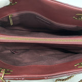 【6kd4904】シャネル ショルダーバッグ マトラッセ チェーンショルダー レザー ボルドー ゴールド金具【中古】レディース