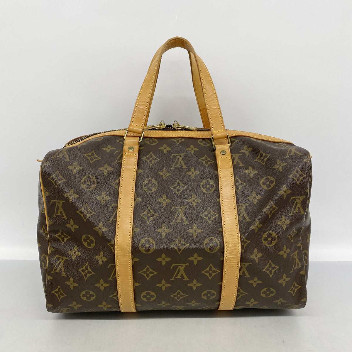【6kd4906】ルイヴィトン ボストンバッグ モノグラム サックスプール35 M41626 ブラウン【中古】メンズ レディース ユニセックス
