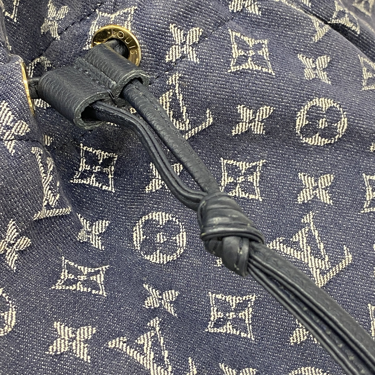 【6kd4917】ルイヴィトン トートバッグ モノグラム・デニム ノエフルMM M40869 グランブルー【中古】レディース