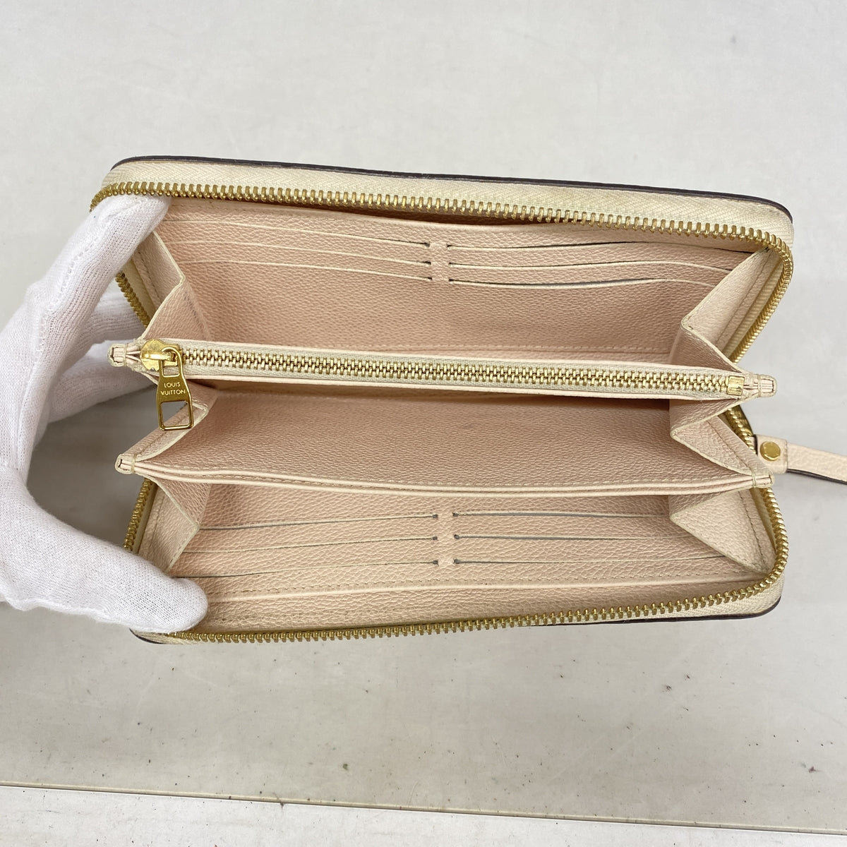 【6kd4920】ルイヴィトン 長財布 モノグラム・アンプラント バイザプール ジッピーウォレット M80402 クレームサフラン【中古】レディース