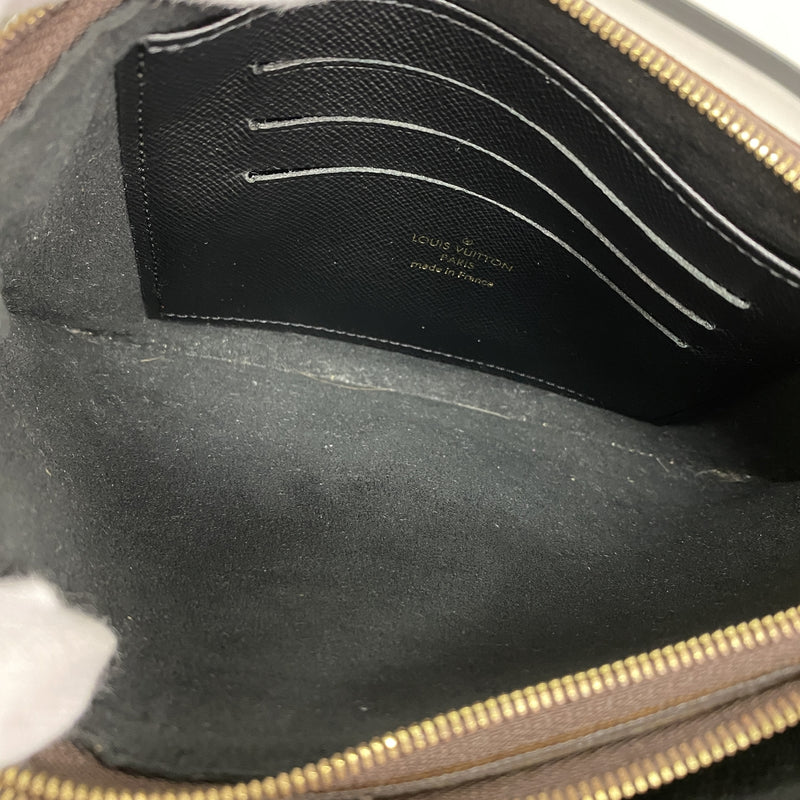【6kd4930】ルイヴィトン ショルダーバッグ モノグラム・ジャイアント リバース ポシェット ドゥーブル ジップ M69203 ブラウン【中古】レディース