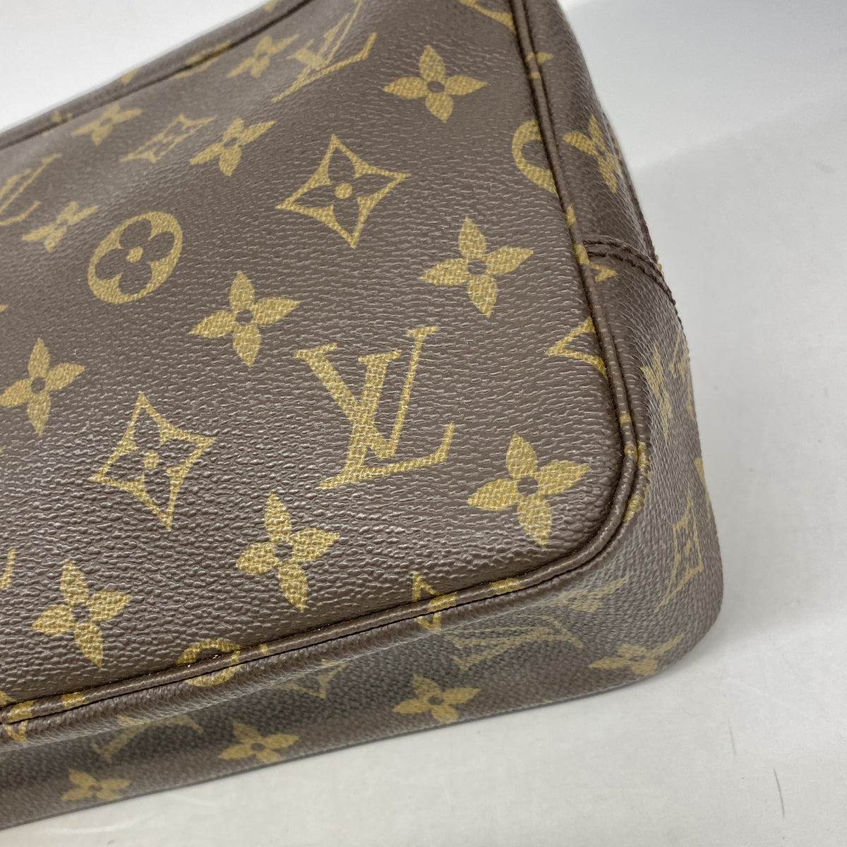 【6kd4941】ルイヴィトン ポーチ モノグラム トゥルーストワレット23 M47524 ブラウン【中古】レディース