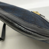 【6kd4945】グッチ ショルダーバッグ GGキャンバス 001 4129 キャンバス ブラック ゴールド金具【中古】レディース