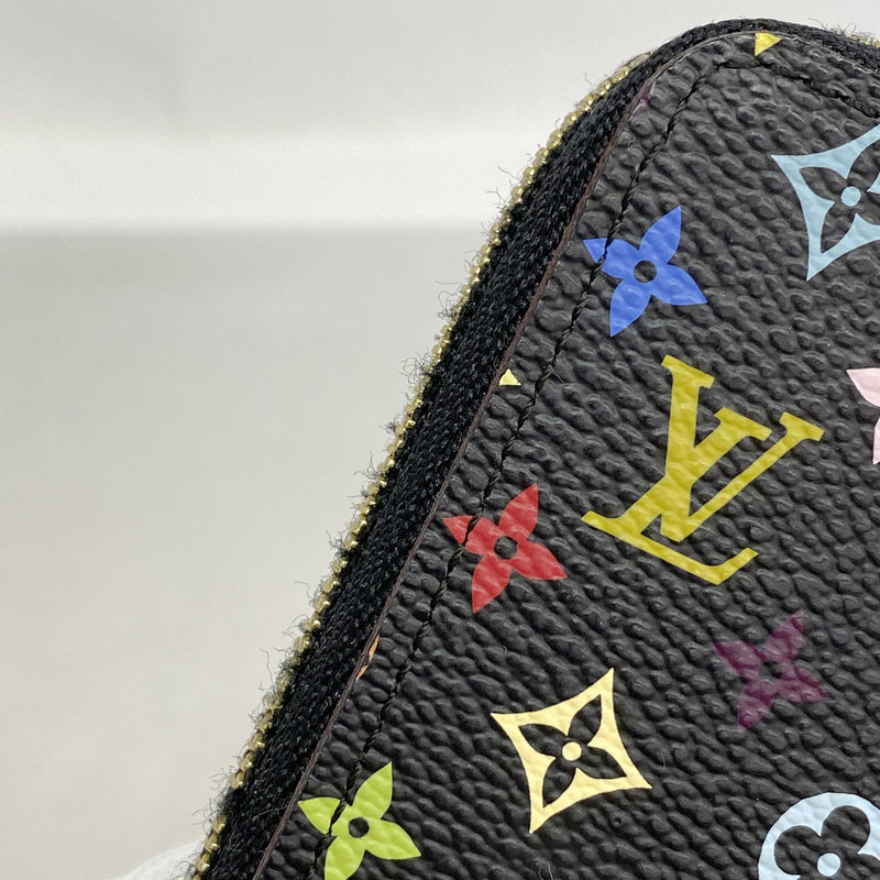 【6kd4953】ルイヴィトン コインケース モノグラム・マルチカラー ジッピーコインパース M93740 ノワール【中古】レディース