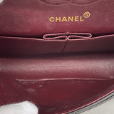【6kd4955】シャネル ショルダーバッグ マトラッセ Wフラップ Wチェーン ラムスキン ブラック ゴールド金具【中古】レディース