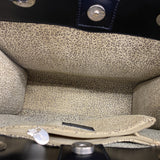 【6kd4964】カルティエ トートバッグ パンテール レザー ブラック シルバー金具【中古】レディース