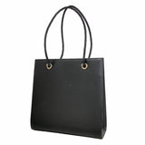 【6kd4964】カルティエ トートバッグ パンテール レザー ブラック シルバー金具【中古】レディース