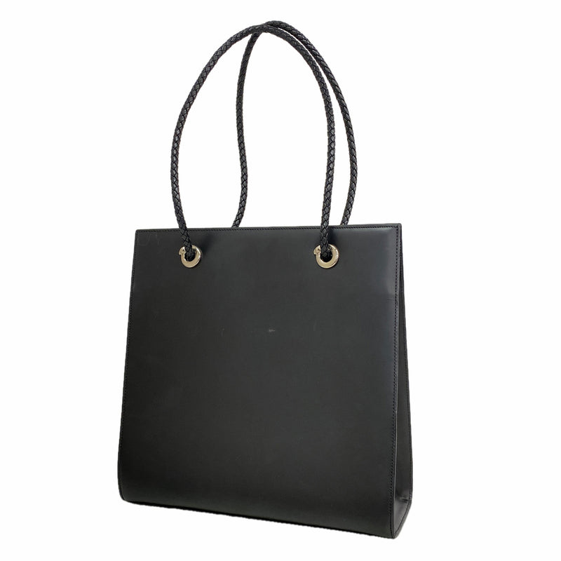 【6kd4964】カルティエ トートバッグ パンテール レザー ブラック シルバー金具【中古】レディース