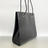 【6kd4964】カルティエ トートバッグ パンテール レザー ブラック シルバー金具【中古】レディース
