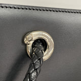 【6kd4964】カルティエ トートバッグ パンテール レザー ブラック シルバー金具【中古】レディース