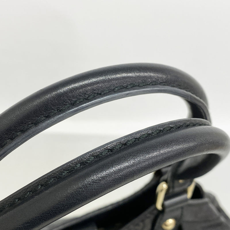 【6kd4966】グッチ ハンドバッグ グッチシマ スーキー 211944 レザー ブラック シャンパンゴールド金具【中古】レディース