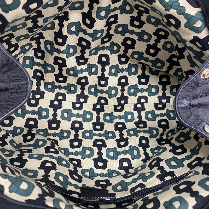 【6kd4966】グッチ ハンドバッグ グッチシマ スーキー 211944 レザー ブラック シャンパンゴールド金具【中古】レディース