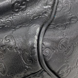 【6kd4966】グッチ ハンドバッグ グッチシマ スーキー 211944 レザー ブラック シャンパンゴールド金具【中古】レディース