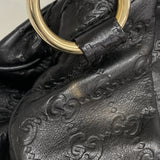 【6kd4966】グッチ ハンドバッグ グッチシマ スーキー 211944 レザー ブラック シャンパンゴールド金具【中古】レディース