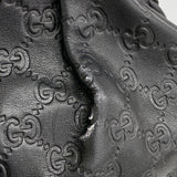 【6kd4966】グッチ ハンドバッグ グッチシマ スーキー 211944 レザー ブラック シャンパンゴールド金具【中古】レディース