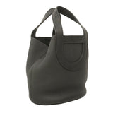 【6kd5015】エルメス ハンドバッグ インザループ18 トリヨンクレマンス ブラック シルバー金具 B刻印【中古】レディース
