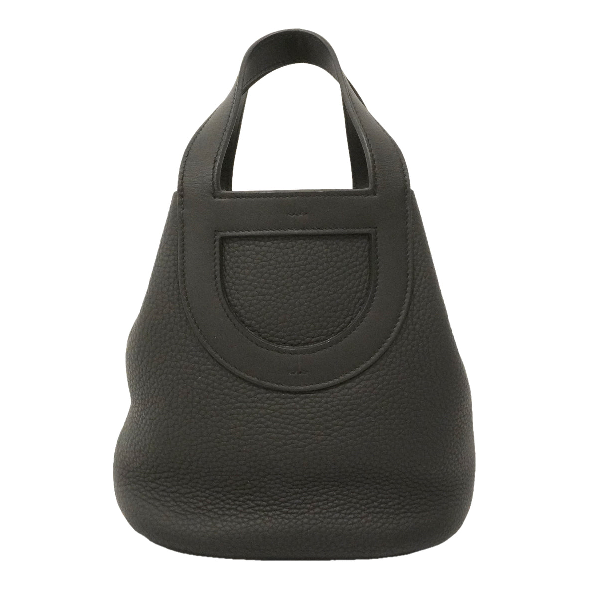 【6kd5015】エルメス ハンドバッグ インザループ18 トリヨンクレマンス ブラック シルバー金具 B刻印【中古】レディース