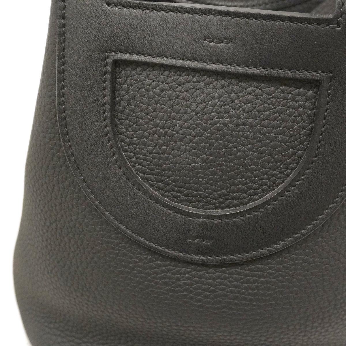 【6kd5015】エルメス ハンドバッグ インザループ18 トリヨンクレマンス ブラック シルバー金具 B刻印【中古】レディース