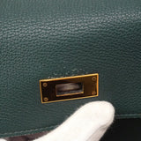 【6kd5016】エルメス ハンドバッグ ケリー32 トゴ ブルートンペット ゴールド金具 A刻印 2wayバッグ【中古】レディース