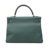 【6kd5016】エルメス ハンドバッグ ケリー32 トゴ ブルートンペット ゴールド金具 A刻印 2wayバッグ【中古】レディース