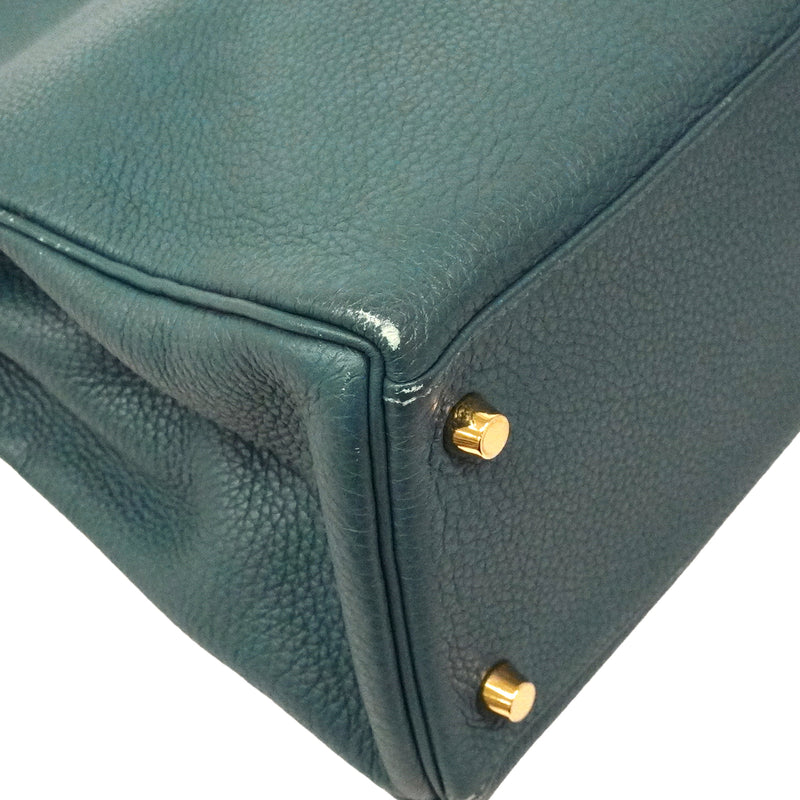 【6kd5016】エルメス ハンドバッグ ケリー32 トゴ ブルートンペット ゴールド金具 A刻印 2wayバッグ【中古】レディース
