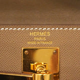 【6kd5018】エルメス ショルダーバッグ ケリーエラン マダム エトゥープ ゴールド金具 W刻印【中古】レディース