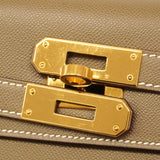 【6kd5018】エルメス ショルダーバッグ ケリーエラン マダム エトゥープ ゴールド金具 W刻印【中古】レディース