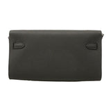 【6kd5020】エルメス ショルダーウォレット ケリーウォレットトゥーゴー ヴォーエプソン ブラック シルバー金具 G刻印【中古】レディース