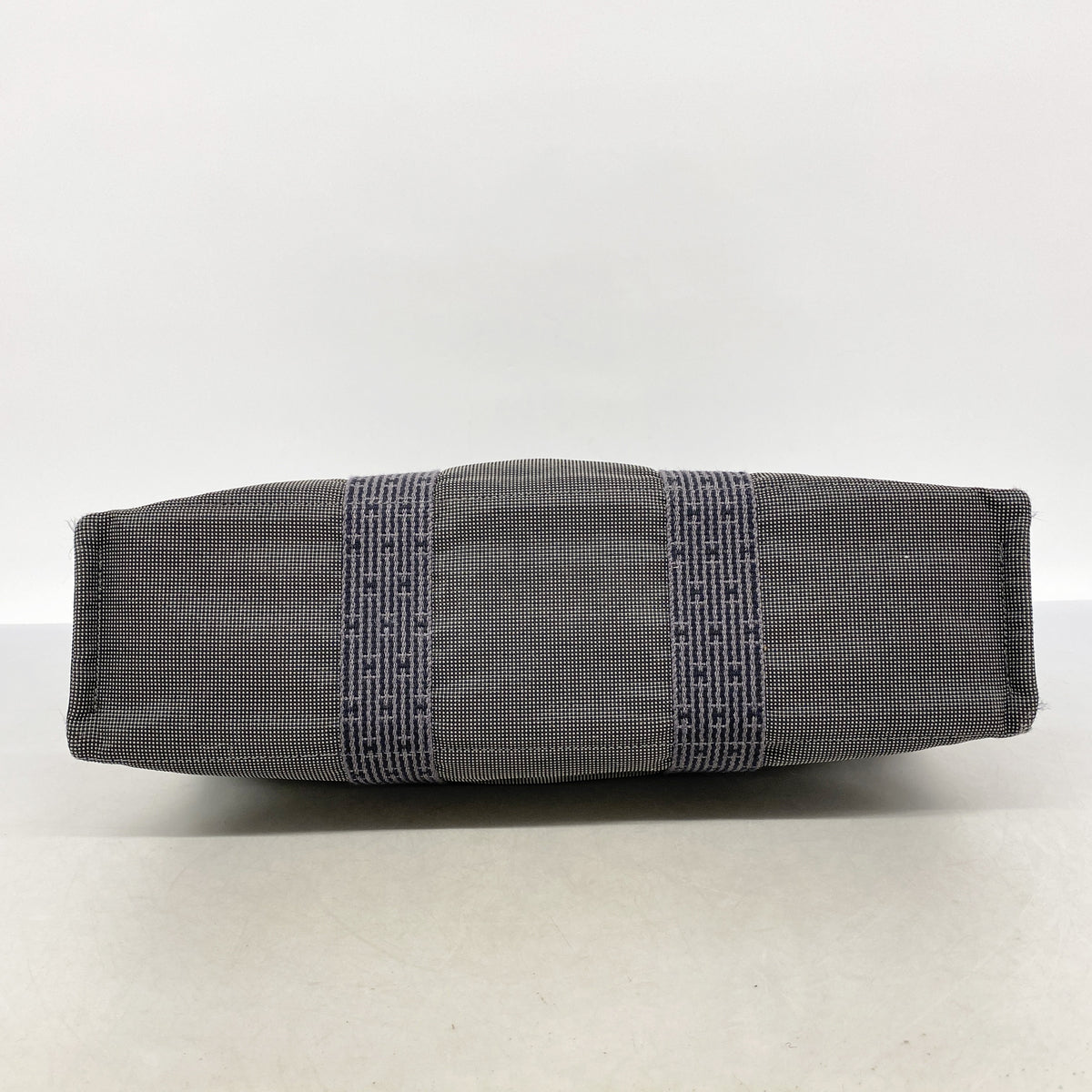 【6ke5038】エルメス トートバッグ エールラインMM ナイロン グレー シルバー金具【中古】メンズ レディース ユニセックス