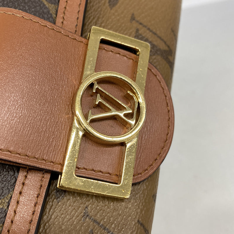 【6ke5053】ルイヴィトン 長財布 モノグラム・リバース ポルトフォイユサラドーフィーヌ M46645 ブラウン【中古】レディース
