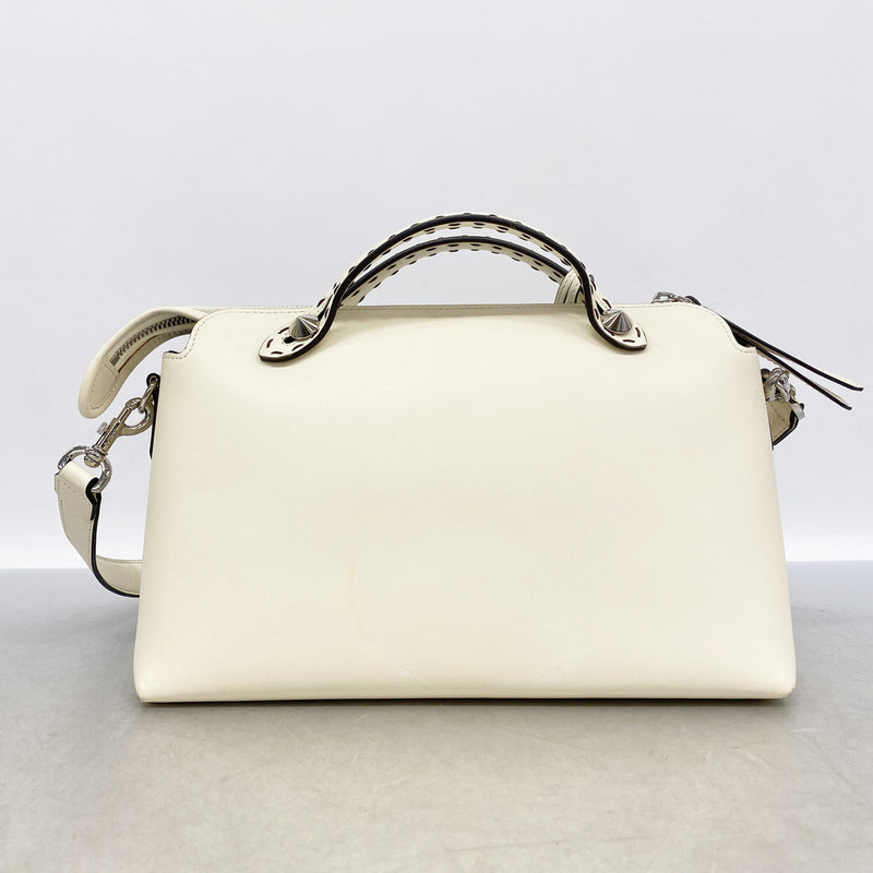 【6ke5075】フェンディ ハンドバッグ バイザウェイ レザー アイボリー シルバー金具 2wayバッグ【中古】レディース