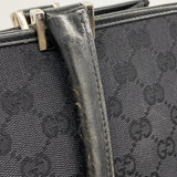 【6ke5076】グッチ ハンドバッグ GGキャンバス/ジャッキー 002 1064 キャンバス ブラック シルバー金具【中古】レディース
