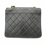 【6ke5089】シャネル ショルダーバッグ マトラッセ チェーンショルダー ラムスキン ブラック ゴールド金具【中古】レディース
