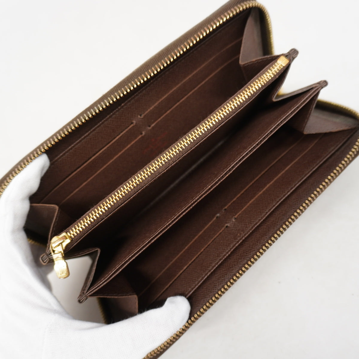 【6ke5097】ルイヴィトン 長財布 ダミエ ジッピーウォレット N60015 エベヌ【中古】メンズ レディース ユニセックス