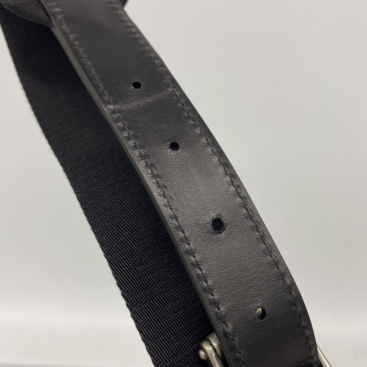 【6ke5114】グッチ ハンドバッグ シェリーライン 630923 ナイロン ブラック シルバー金具 2wayバッグ【中古】レディース