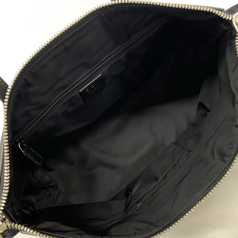 【6ke5114】グッチ ハンドバッグ シェリーライン 630923 ナイロン ブラック シルバー金具 2wayバッグ【中古】レディース