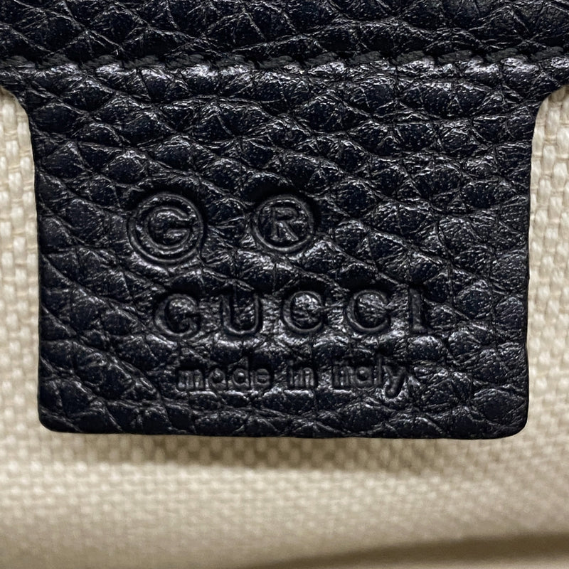 【6ke5115】グッチ ショルダーバッグ ソーホー 536224 レザー ブラック ゴールド金具【中古】レディース