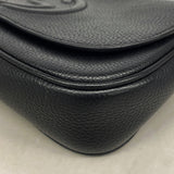 【6ke5115】グッチ ショルダーバッグ ソーホー 536224 レザー ブラック ゴールド金具【中古】レディース
