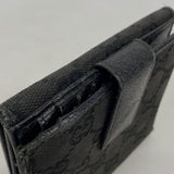 【6ke5116】グッチ 財布 GGキャンバス 112664 キャンバス ブラック シルバー金具【中古】レディース