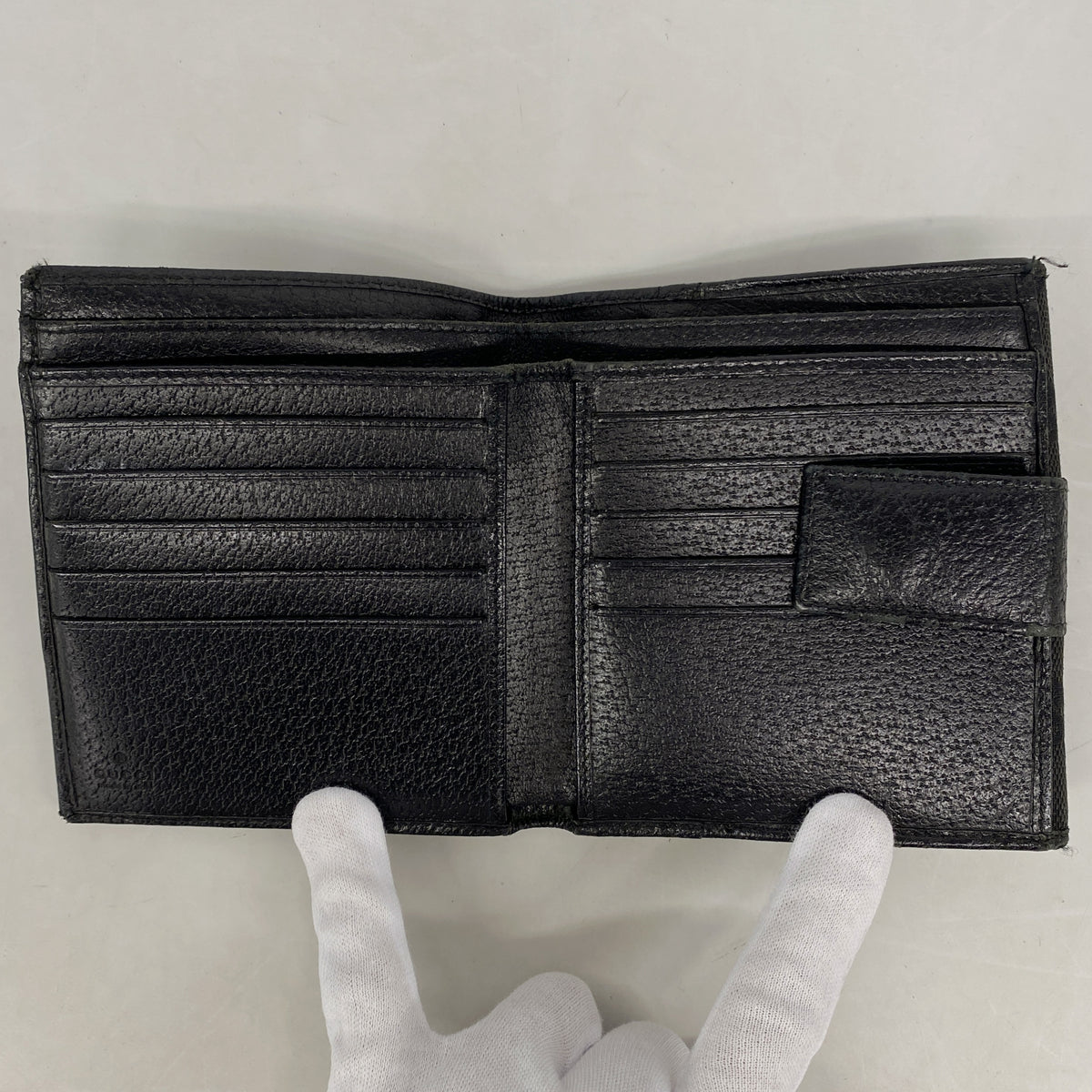 【6ke5116】グッチ 財布 GGキャンバス 112664 キャンバス ブラック シルバー金具【中古】レディース