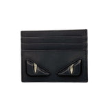 【6ke5117】フェンディ カードケース モンスター レザー ブラック シルバー金具【中古】メンズ レディース ユニセックス