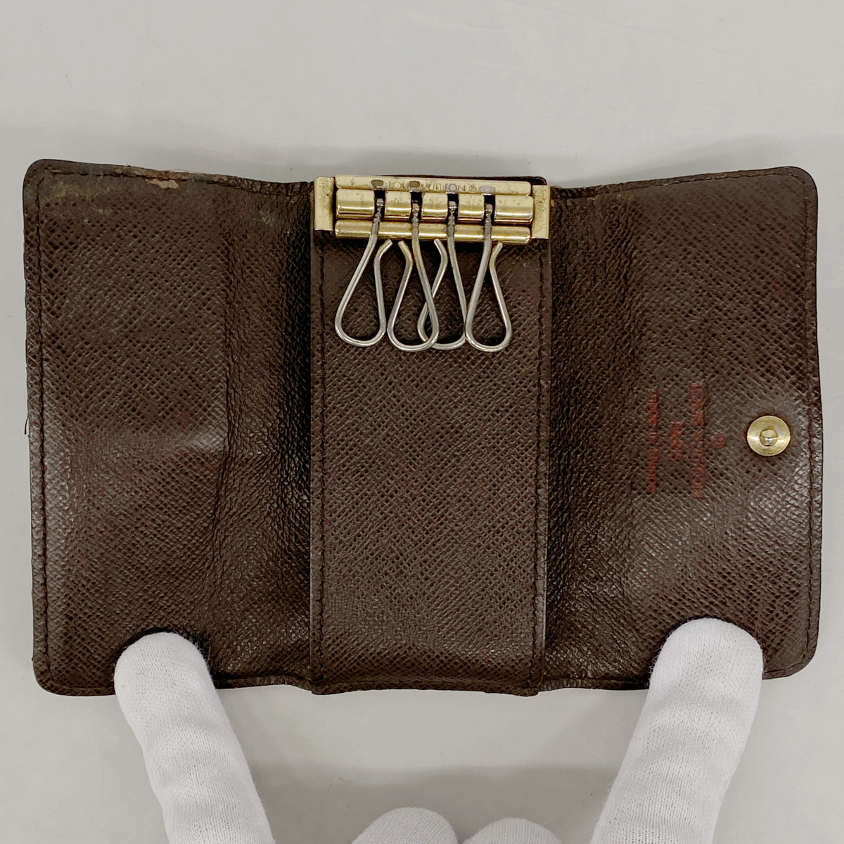 【6ke5123】ルイヴィトン キーケース ダミエ ミュルティクレ4 N62631 エベヌ【中古】メンズ レディース ユニセックス