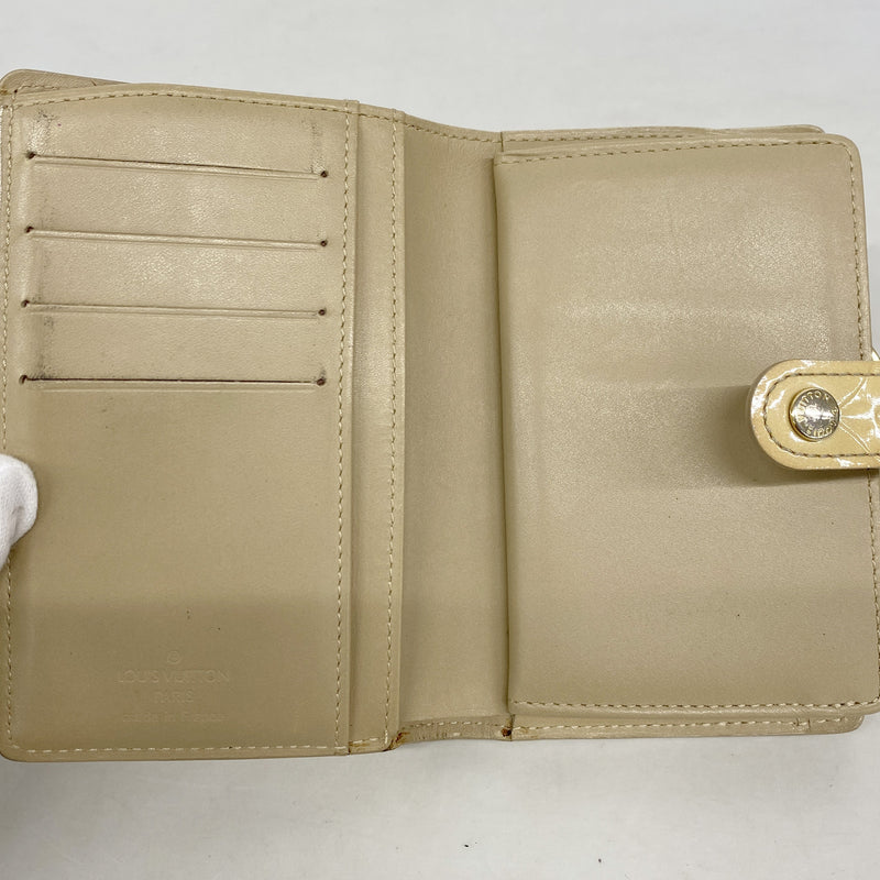 【6ke5131】ルイヴィトン 財布 ヴェルニ ポルトモネビエヴィエノワ M91210 ベージュ【中古】レディース