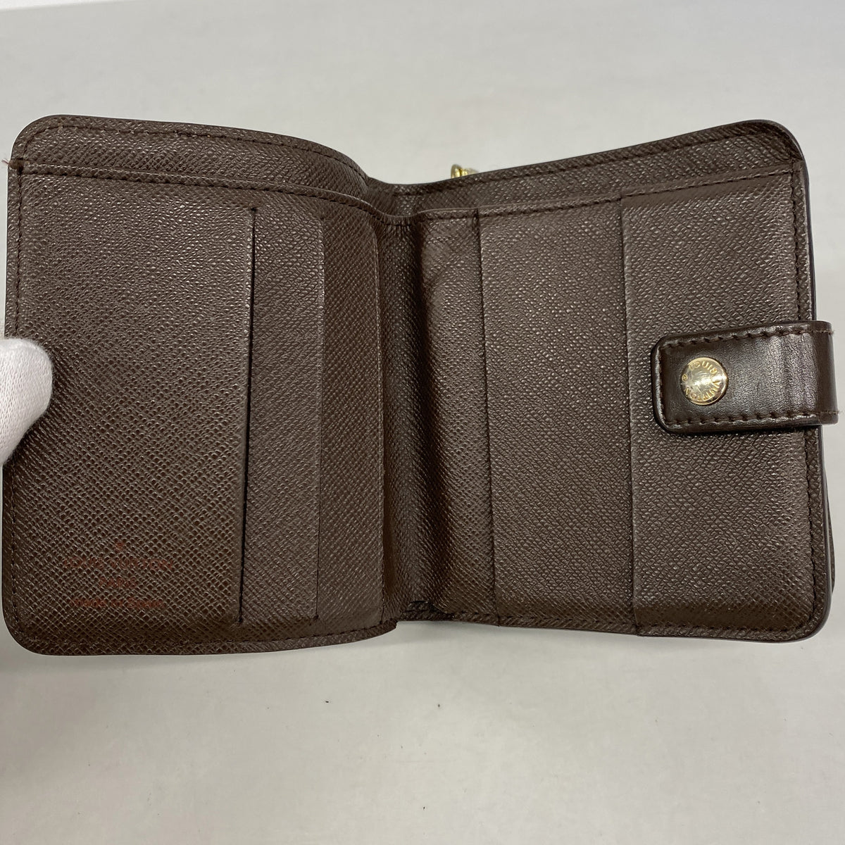 【6ke5133】ルイヴィトン 財布 ダミエ コンパクトジップ N61668 エベヌ【中古】メンズ レディース ユニセックス