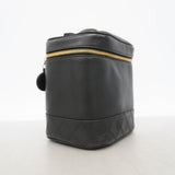【6ke5148】シャネル バニティバッグ ビコローレ レザー ブラック ゴールド金具【中古】レディース
